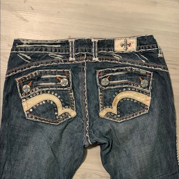 Laguna B Blue Boot Cut Jeans with Classic Flare - Picture 4 of 5